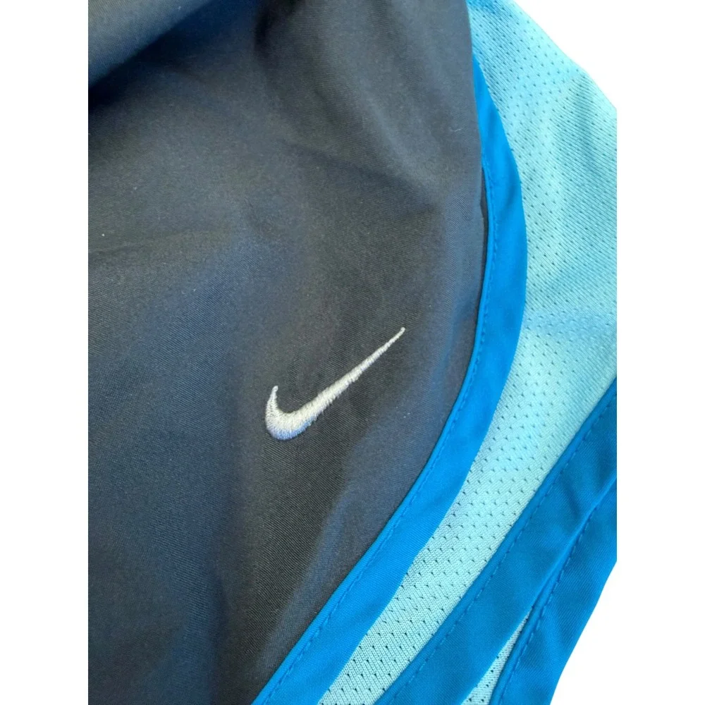 Nike Dri-FIT Tempo Running Shorts Womens Large Black Blue Mesh Athletic Gym L